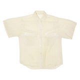 Womens Shirt Yellow 90s Striped UK 12