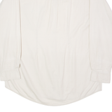 PORT BAY-HARBOUR Mens Plain Shirt Cream 90s Long Sleeve S