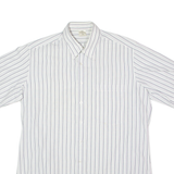 Mens Shirt White Striped L