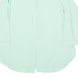 ZARA Womens Plain Shirt Green Viscose 3/4 Sleeve M