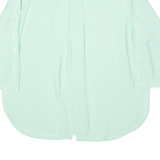ZARA Womens Plain Shirt Green Viscose 3/4 Sleeve M