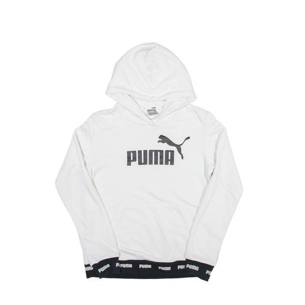 PUMA Hoodie White Pullover Girls S