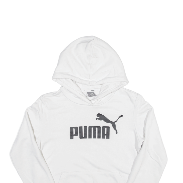 PUMA Hoodie White Pullover Girls S
