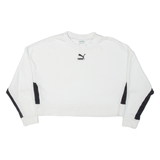 PUMA Cropped Womens Sweatshirt White M