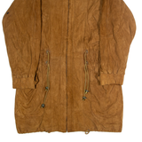GINA GINERO Womens Coat Brown Leather Suede 90s UK 16