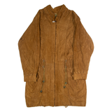 GINA GINERO Womens Coat Brown Leather Suede 90s UK 16