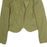 UBUC COLLECTION Womens Blazer Jacket Green Flannel 90s Houndstooth XXS