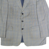 YVES SAINT LAURENT Mens Blazer Jacket Grey Wool Houndstooth XL