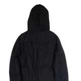 LEVI'S Mens Puffer Coat Black Canvas Hooded S