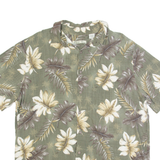 BATIK BAY Mens Hawaiian Shirt Green Floral L