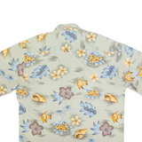 CAMPIA Mens Hawaiian Shirt Green Floral M