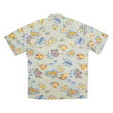CAMPIA Mens Hawaiian Shirt Green Floral M