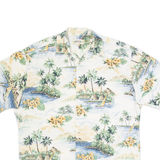 CAMPIA Mens Hawaiian Shirt Cream Floral XL
