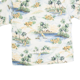 CAMPIA Mens Hawaiian Shirt Cream Floral XL