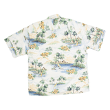 CAMPIA Mens Hawaiian Shirt Cream Floral XL
