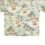 Mens Hawaiian Shirt Beige Floral XL