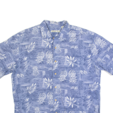 BATIK BAY Mens Hawaiian Shirt Blue Floral L