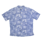 BATIK BAY Mens Hawaiian Shirt Blue Floral L