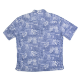 BATIK BAY Mens Hawaiian Shirt Blue Floral L