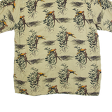 PURITAN Mens Hawaiian Shirt Green Floral L