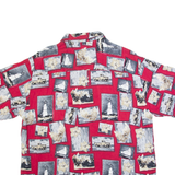 PURITAN Mens Hawaiian Shirt Red L