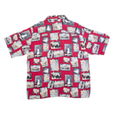 PURITAN Mens Hawaiian Shirt Red L