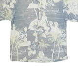 ISLAND REPUBLIC Mens Hawaiian Shirt Grey L