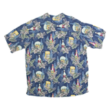 STEVE & BARRY'S Mens Hawaiian Shirt Blue Floral 2XL