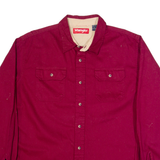 WRANGLER Mens Plain Shirt Red Long Sleeve XL