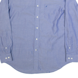 NAUTICA Mens Plain Shirt Blue Long Sleeve M