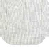 TOMMY HILFIGER Mens Shirt Cream Check Long Sleeve L