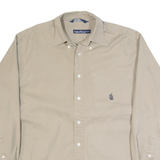 NAUTICA Mens Plain Shirt Beige Long Sleeve L