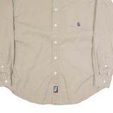 NAUTICA Mens Plain Shirt Beige Long Sleeve L