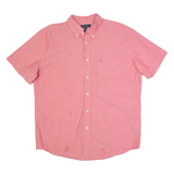 TOMMY HILFIGER Mens Plain Shirt Pink L