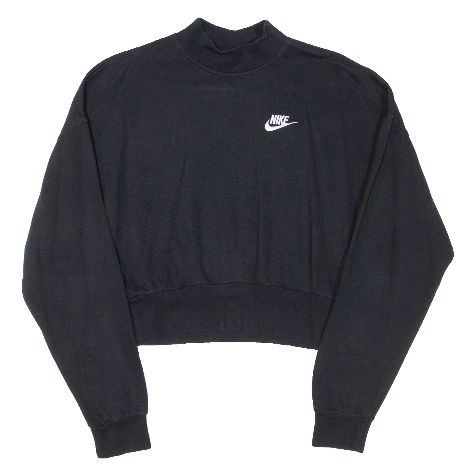 NIKE Cropped Womens Sweatshirt Black XS