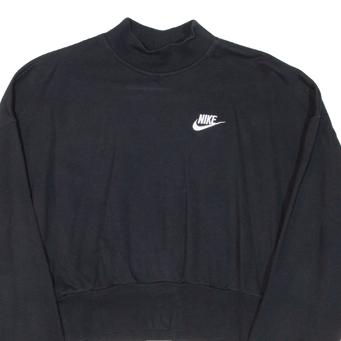 NIKE Cropped Womens Sweatshirt Black XS