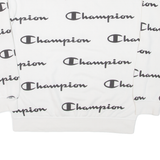 CHAMPION All Over Logo Boys Sweatshirt White XL