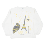 Eiffel Tower Paris Womens Sweatshirt White M