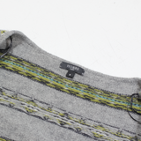 HOBBS LONDON Womens Patterned Cardigan Grey Striped Tight Knit Wool S