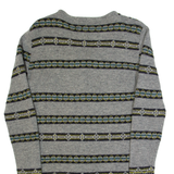 HOBBS LONDON Womens Patterned Cardigan Grey Striped Tight Knit Wool S