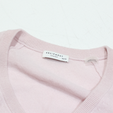 EQUIPMENT Womens Jumper Pink V-Neck Tight Knit XS