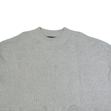 FRENCH CONNECTION Frill Womens Jumper Grey Tight Knit Short Sleeve L