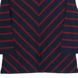 WHITE STUFF Womens Patterned Jumper Blue Chevron Tight Knit UK 10