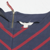 WHITE STUFF Womens Patterned Jumper Blue Chevron Tight Knit UK 10