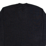 THE WHITE COMPANY Womens Jumper Grey V-Neck Tight Knit Wool UK 6