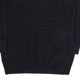 THE WHITE COMPANY Womens Jumper Grey V-Neck Tight Knit Wool UK 6