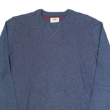 VANS Mens Patterned Jumper Blue Spotted Tight Knit M