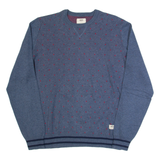 VANS Mens Patterned Jumper Blue Spotted Tight Knit M