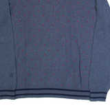 VANS Mens Patterned Jumper Blue Spotted Tight Knit M