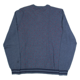 VANS Mens Patterned Jumper Blue Spotted Tight Knit M
